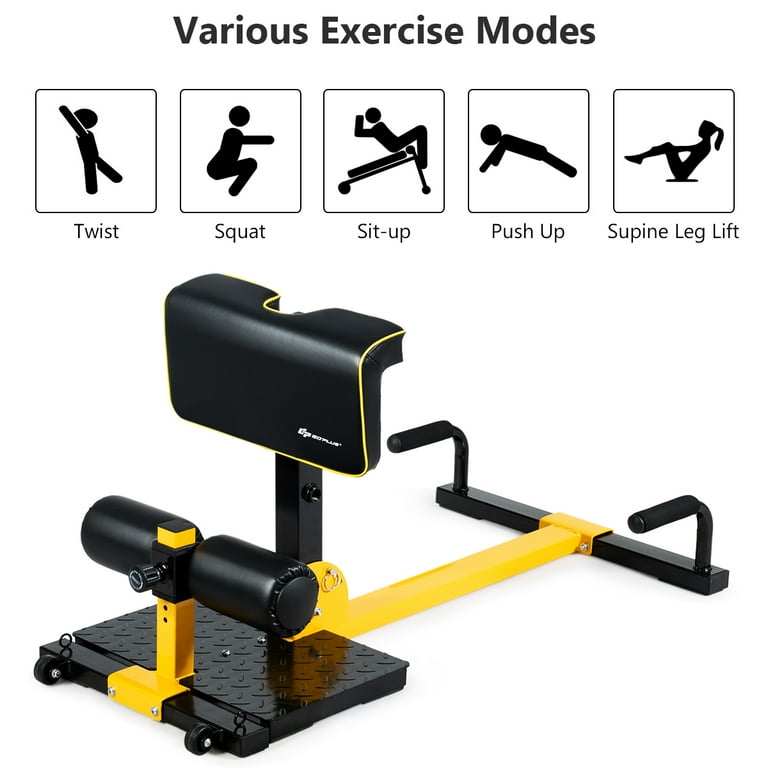 Gpolus 8 in 1 Multifunctional Squat Machine Deep Sissy Squat Home Gym Fitness Equipment