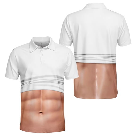 OIOLOYJM Golf Shirts for Men Summer 3D Print Novelty Performance Short Sleeve Mesh Casual Quick Dry Lightweight Polo Shirts Basic Stylish Athletic Collared Tee Shirts White 4XL