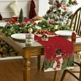 thumbnail image 3 of DEBGFS Christmas Table Runner  Tree Snowman Home Kitchen Dining Table Decoration Noel Gift Linen Tablecloth,04, 3 of 4