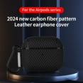 thumbnail image 3 of ELEHOLD Full Body Case For Airpods 2nd Gen / 1st Gen, Carbon Fiber Grain Pattern Soft Silicon Shockproof Earphone Case Cover with Keychain for Airpods 2nd Gen / 1st Gen,Brown, 3 of 9
