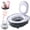 Gray, variant on Cat Potty Training Kit for Indoor Cats, Cat Toilet Trainer Kit, Portable Litter Box with Flushable Design, Odor Control Anti-Splash Large Thickened PP Material