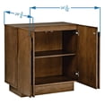 thumbnail image 2 of Best Master Furniture Questa Scandinavian Mid-Century 2-Door Cabinet with Arch Handles, Brown, 2 of 7