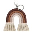 thumbnail image 1 of Porte-clés Macramé à Franges Tissé Arc-en-Ciel pour Sac à Main Cellulaire Sac à Dos, 1 of 5