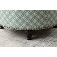 thumbnail image 3 of Round Storage Ottoman with Nailhead, Geometric, 3 of 3