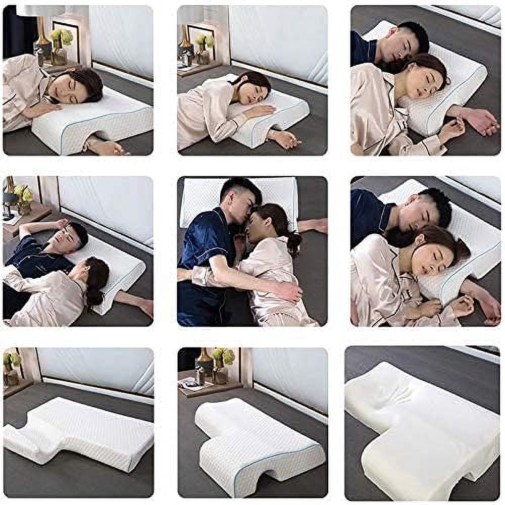Arched Cuddle ,Couples Pillow with Slow Rebound and Breathable Memory Foam,Couple Cuddle Sleep Pillow for Anti Pressure Hand (Right)