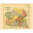 thumbnail image 2 of HISTORIX 1884 Cherokee Nation of Indians Map Vintage Poster Wall Art Print, 24 x 30 Inch, 2 of 7