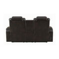 thumbnail image 4 of Benjara Leatherette Power Recliner Loveseat with USB Docks, Espresso Brown, 4 of 4