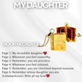 thumbnail image 4 of Incredible Daughter Jewelry Daughter Love Book Necklace Laser Engraved Necklace for Daughter Page Book Pendant Gift for Christmas, Birthday, 4 of 9