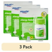 (3 pack) Equate Allergy Relief Cetirizine HCl Soft gels, 25 Count Compare to Zyrtec® Active Ingredient