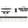 thumbnail image 6 of SEAFLO 4" Boat Cleat Black Nylon Dock Cleat Kayak Cleat(4", 2-Pack), 6 of 6