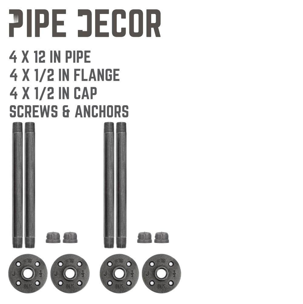 1/2 In  X 12 In Shelf Bracket Kit, 4 Pack