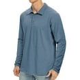 thumbnail image 2 of Iceglad Polo Shirts for Men Long Sleeve Soft Cotton Collared Shirt, 2 of 6