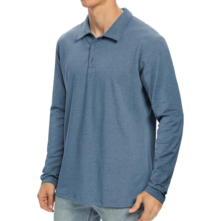 Iceglad Men's Long Sleeve Polo Shirt photo 5