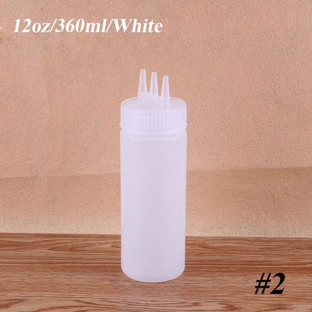 Home Condiment Gravy Boats Ketchup 3 Hole Dispenser Cruet Bin Squeeze