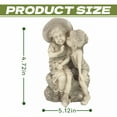 thumbnail image 6 of ICERUN Garden Statues,Resin Stone Man and Woman Sculpture Yard Decor,Child Couple Charm Garden Statues for Outside,Style2, 6 of 7