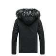 thumbnail image 5 of IROINNID Men's Hoodie Plush Long Sleeve Color Block Casual Winter Plush Collar Detachable Jacket Thickened Padded Clothes, 5 of 7