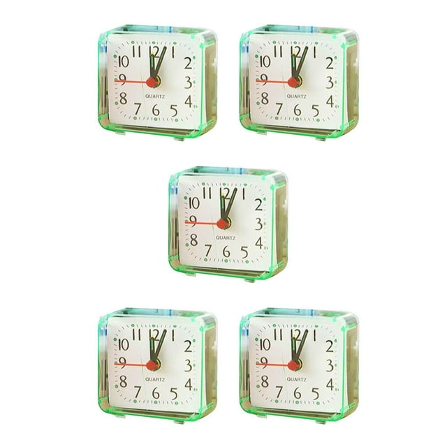 jesticaly Pointer Alarm Clock Decoration Bedside Table Clocks Travel School Kitchen Cooking Baking Work Timer Gift Home Decor Green 5Set