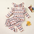 thumbnail image 2 of TOWED22 Newborn Baby Girl Halloween Outfit Pumpkin Print Long Sleeve Romper Pants Set Cute Infant Fall Clothes,18-24 M, 2 of 7