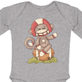 thumbnail image 4 of Inktastic Football Monkey Boys or Girls Long Sleeve Baby Bodysuit, 4 of 5