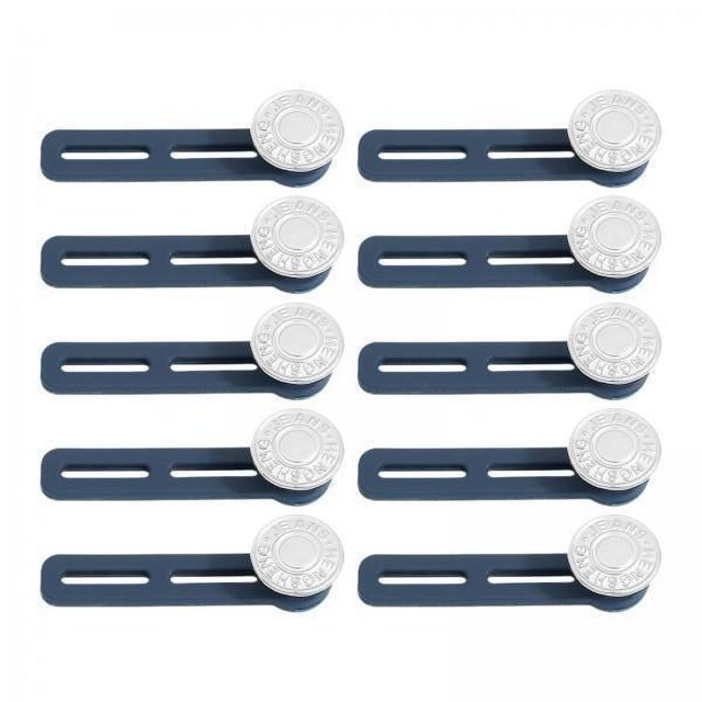 3x10 Piezas Extensor De Cintura Para Pantalones Accesorios De Ropa Expansor De Cintura Sin Costura Letra Plateada