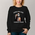 thumbnail image 5 of Women's  Crew Neck Pullover Cozy Clothes Autumn Winter-Skull Print, 5 of 16