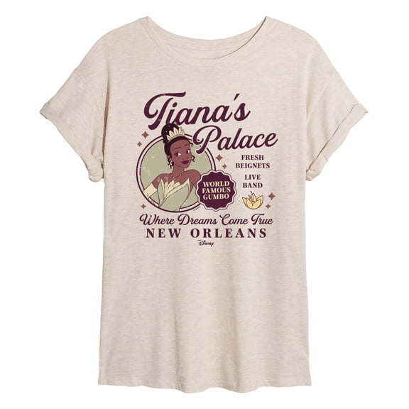 Disney - Tiana's Palace - Juniors Oversized Graphic T-Shirt