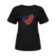 thumbnail image 4 of Camisetas de Manga Corta para las Mujeres Día de la Independencia Impresión Básica Camiseta de Verano, Cuello Redondo Casual Camiseta Blusa, 4 of 4