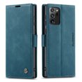 thumbnail image 1 of 1pc Flip Case For Samsung Galaxy S23 S22 Ultra Note 10 Note 20 Ultra Retro Magnetic Card Artificial Leather Wallet, 1 of 5