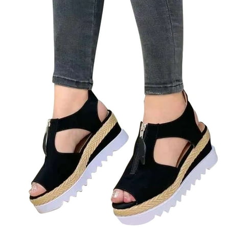 

2022 Summer Fish Mouth Wedge Sandals Plus Size Women s Shoes Platform Shoes