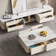 thumbnail image 4 of White Tv Stand Display Cabinet Unit Modern Consoles Table Television Monitor Coffee Muebles Para Casa Living Room Furniture My Lux Decor Round, 4 of 7
