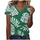 thumbnail image 1 of Camisetas Casuales de las Mujeres Moda Cómoda Impresa de Manga Corta con Cuello en V Top para el Uso Diario Casual, 1 of 5
