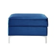 thumbnail image 5 of Inge Navy Velvet Storage Ottoman - , ,, 5 of 9