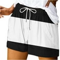 thumbnail image 2 of Aoujea Womens Shorts Summer Women Plus Size Women's Printed Casual Loose Pockets Drawstring Shorts Pants Black on Clearance, 2 of 4