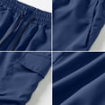 thumbnail image 6 of CCRFTGI Mens Cargo Shorts Casual Elastic Waist Work Shorts Relaxed Fit Hiking Short Pants with Multi Pockets Navy 3XL, 6 of 6