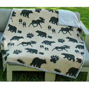 Bear & Moose Melange Blanket