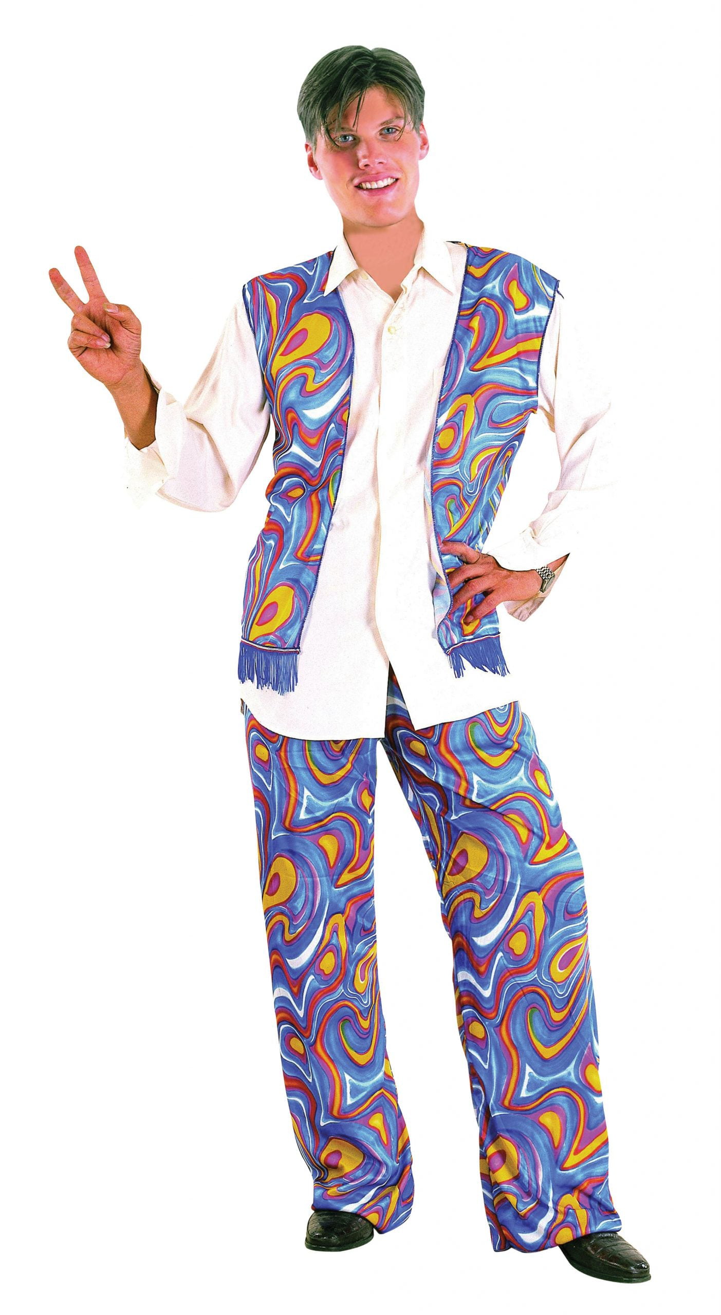 Mens Flower Power Hippy Man Adult Costume Male Halloween - Walmart.com