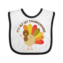 Inktastic It's My 1st Thanksgiving Boys or Girls Baby Bib