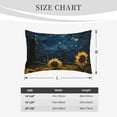 thumbnail image 3 of Fotbe Oil Starry Sky Sunflower Pillow Cases - Envelope Closure - Luxury, Extra Soft, Cooling Pillow Covers - Wrinkle, Fade, Stain Resistant-20"x30", 3 of 8