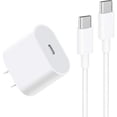 thumbnail image 1 of 20W iPhone Fast Charger Compatible with iPhone 15/15 Plus/15 Pro/15 Pro Max/iPad, Apple Fast Charger with 5ft USB C to USB C Cable, 1 of 1