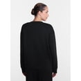 thumbnail image 3 of Athletic Works Women's and Women's Plus Fleece Sweatshirt with Long Sleeves, Sizes XS-4X, 3 of 5