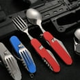 thumbnail image 2 of Compact Multi-Functional Outdoor Tool with Detachable Aluminum Handle - Swiss Crafted Foldable Knife for Camping, Hiking & Travel, Ideal Fruit Cutter and Practical Gift for Outdoor Enthusiasts (Steel, 2 of 5