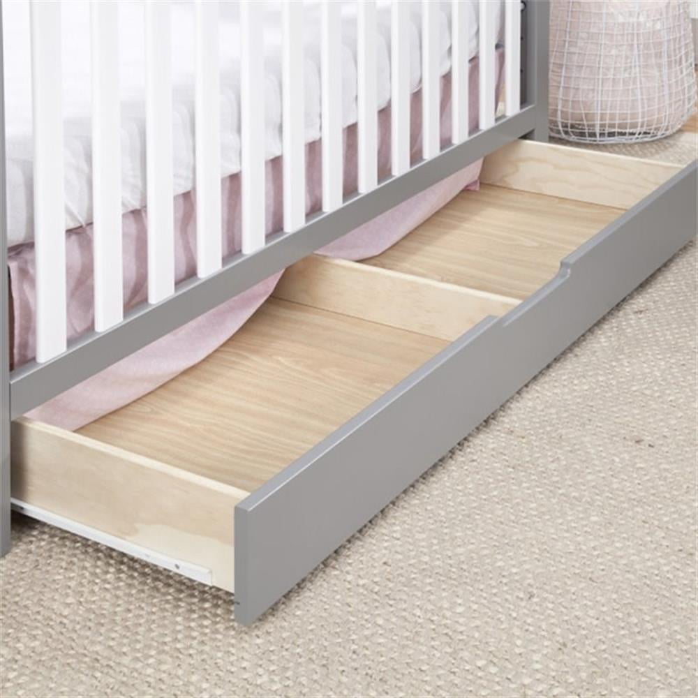 Carter's by DaVinci Colby 4-in-1 Convertible Crib with Trundle Drawer in Gray/White