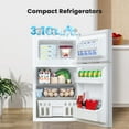 thumbnail image 4 of KNDKO 3.5Cu.Ft Small  Refrigerator with Freezer, Two Door Mini Fridge with Adjustable Thermostat for Bedroom/Office/Dorm/Kitchen (WHITE), 4 of 10