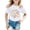 White, variant on Trendfront Girls 4th Birthday Gift T Shirt Four Years Retro Letters Crewneck Short Sleeve Tee Toddler Bday Party Outing Top