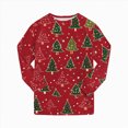 thumbnail image 4 of sdbrld Unisex Christmas Pajama Outfits Toddler Kids Boys and Girls PJs Pants and Long Sleeve Top Matching Cute Set 2 Piece Holiday Xmas Sleepwear Brick Red Sizes 3-4 Years, 4 of 9