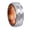 silver, variant on Men's Women's Stainless Steel 8mm Hammered Pattern Wood Grain Inlay Ring Gold Size 10