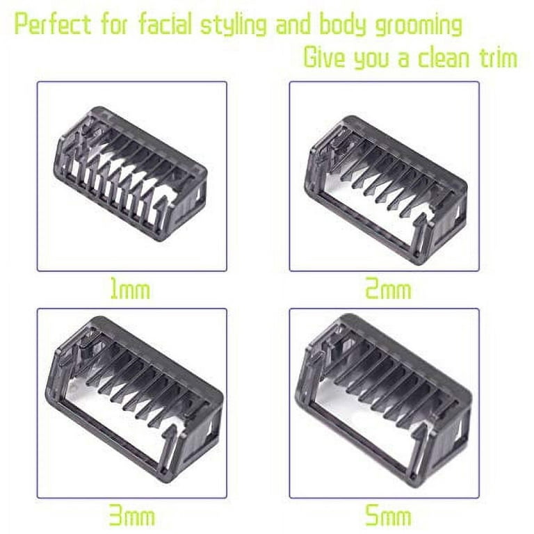 Yinke Guide Comb Guards for Philips One Blade QP2520 QP2530 QP2630 QP2620  Electric Trimmer and Shaver, 14-length (0.4 to10 MM)