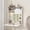 White, variant on Floating with Mirror & Lights White Wall Mounted Makeup Set | 3 Color Adjustable Lights, Storage Shelves, Fold Down Desk, Dressing Table for Space