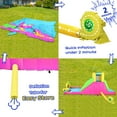 thumbnail image 6 of JOYMOR 6-in-1 Inflatable Double Water Slide Park for Kids Backyard, Bounce House w/ Obstacle Crossing, Ball Net, Climbing Wall, Water Gun, Bouncer Castle Outdoor Playhouse (Included Blower), 6 of 8