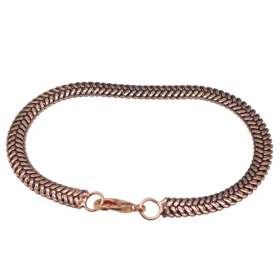 Pure Solid Copper Bracelet - Cuban Chain Snake Link Rider Bracelet Arthritis
